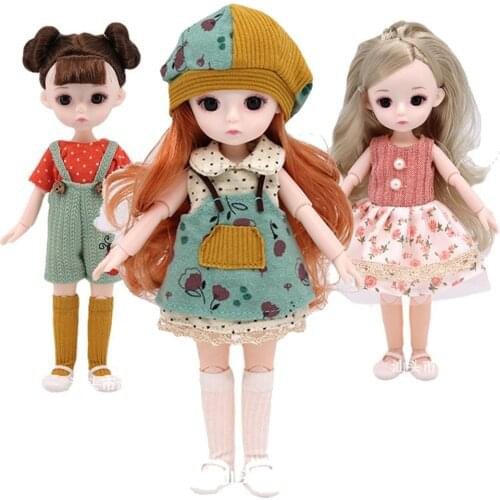 1/6 BJD Movable Joints Mini Dolls For Girls BJD Doll Full Set Princess Female Body BJD Accessories Kawaii Surprise Toys For Girl