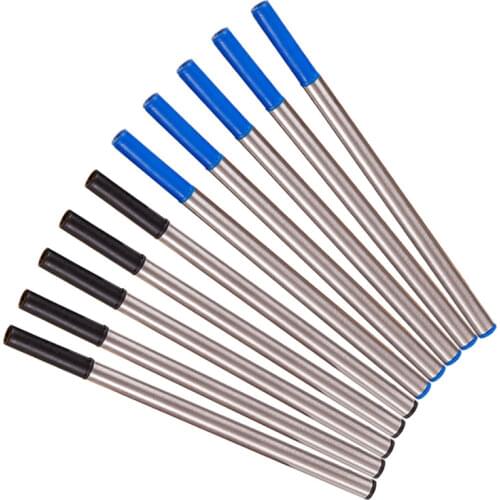 10 PCS BLUE INK REFILLS FOR ROLLER BALL PEN AND BLACK INK FOR CHOICE OFFICE SUPPLY STATIONERY SCHOOL