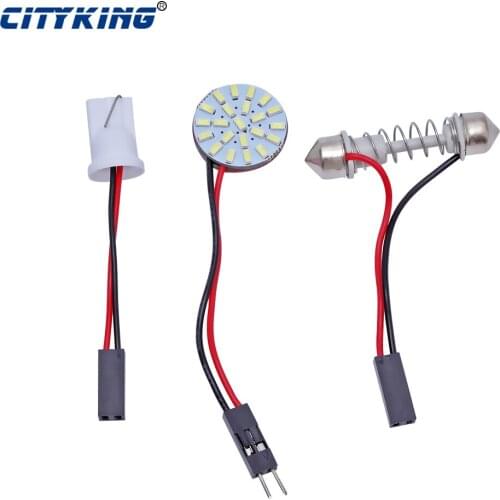 100pcs Car led 22SMD 3014 led White,car Panel led car T10 Festoon Dome Interior Lamp w5w c5w bulbs Car Light Source parking lamp