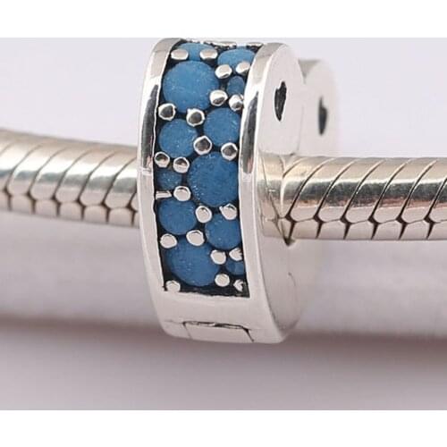 Authentic S925 Beads DIY Jewelry Arcs of Love Clip Stoppers Charm fit Lady Bracelet Bangle