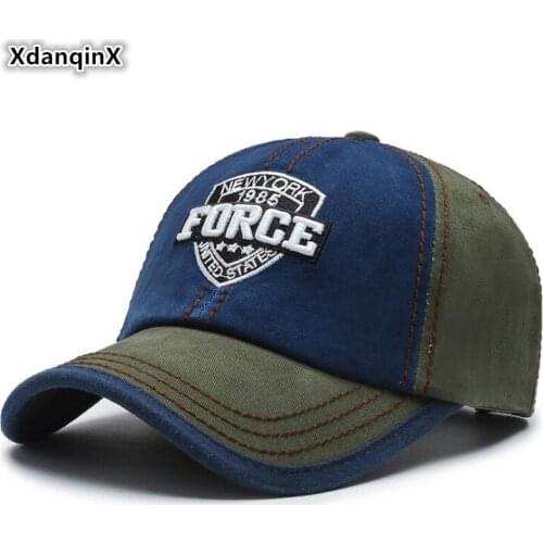 XdanqinX New Cotton Baseball Caps For Men Women Snapback Cap Embroidery Womens Cap Casquette Dad Hat Washed Couple Hip Hop Cap