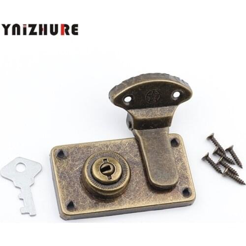 Luggage Bronze Tone Bag Lock,Gift Box Lock Rectangle,Wooden Box Lock buckle metal Vintage Style,Old Style Locks,73*41mm
