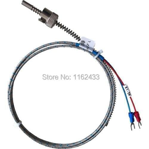 FTARS02 K J type 4m high density metal screening cable 12mm hole diameter adjustable bayonet cap thermocouple temperature sensor