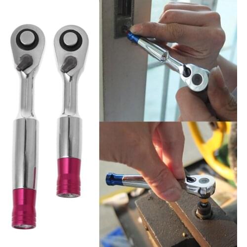 1/4" Mini Torque Ratchet Wrench 85mm/100mm Socket Wrenches Repair Tool For Vehicle Bicycle Bike Dropshipping