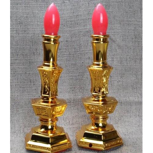 8-inch electric candle lamp provides the Buddha with the lamp of the god of wealth home decoration