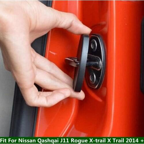 Lapetus Inner Door Lock Protector Protect Frame Cover Trim Fit For Nissan Qashqai J11 Rogue X-trail X Trail 2014 - 2020 Plastic