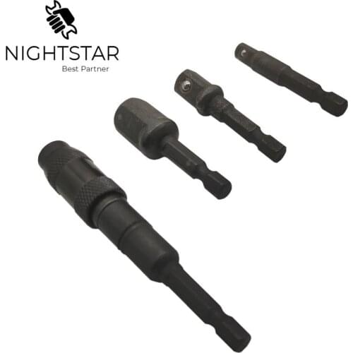 Binoax 4Pcs Magnetic Screw Drill Bit Adjustable Magnetic Tip Holder 1/4" Hex Shank Electric Screwdriver Drill Extensions Adapter