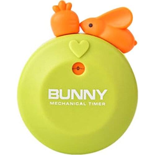 Rabbit timer lastic magnet on the back cute and attractive cooking time reminder mechanical pointer 1 set