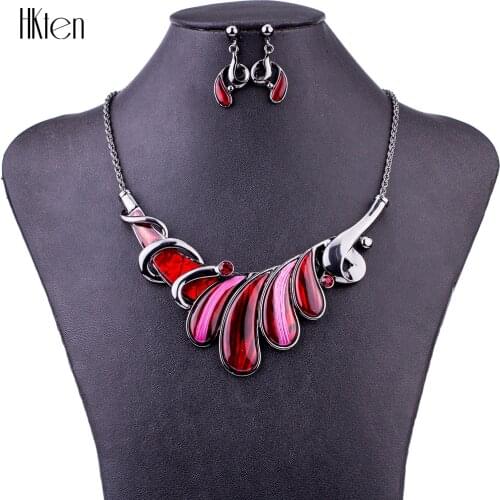 MS1504579 Fashion Jewelry Sets Hight Quality 4 Colors Necklace Sets For Women Jewelry Crystal Resin Unique Dropshap Design Gifts