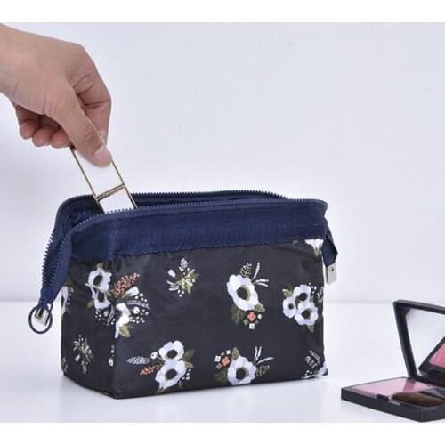 NEW Small Nylon Cosmetic Bag Women Waterproof Flamingo Makeup Bags Toiletry Pouch Storage Kits Portable Make Up Bag Beautician