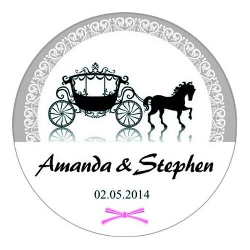 New Customize Adhesive Sticker / Label for Wedding / Baby Shower 3.8cm