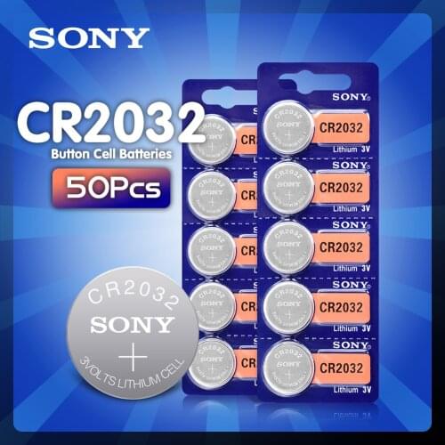 50pcs/lot sony CR2032 3V Original Lithium Battery For Watch Remote Control Calculator CR2032 2032 button cell coin batteries