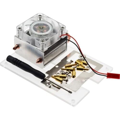 Raspberry Pie 4B 3B Aluminum Alloy U-shaped Heat Pipe RGB Gradient Tower Fan CPU Radiator to Send Thermal Adhesive