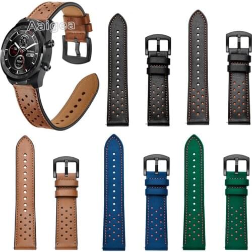 New Fashion Leather Watch Band Strap for Ticwatch Pro S2 E2 Replacement Accessories Wrist band strap 22mm Leather Bracelet Belt