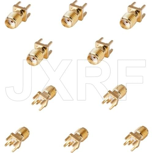 The factory sales 10PCS SMA Female Jack Panel Mount PCB Solder Connectors SMA Female Jack Receptacle Solder fast ship