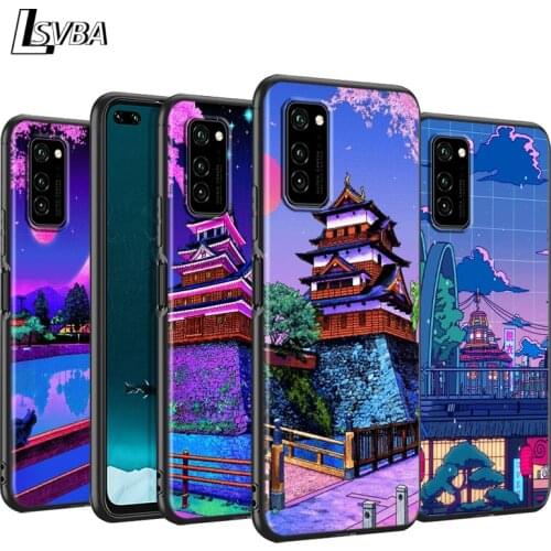 Art Pixel Aesthetic Silicone Phone Case for Huawei P30 P20 P40 Lite E Pro P Smart Z Plus 2019 P10 P9 Lite Black Cover