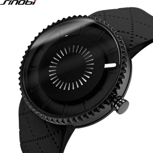 SINOBI Creative Mens Sports Watches Top Brand Cool Black Silicone Military Quartz Watch Male Clock Relogio Masculino 2019 #9742