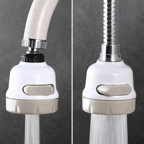 2Pcs 3 Modes Kitchen Aerator Flexible Water Saving Mixer Tap High Pressure Sprayer Nozzle 360 Rotate Diffuser Aerator Faucet