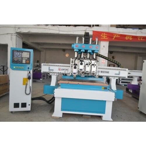 Vacuum table +5.5kw Vacuum pump 1325 Furniture Wood cutting engraving machine CNC Router Automatic tool change