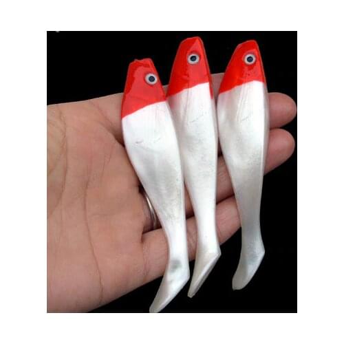 WLDSLURE 4pcs Artificial Soft Lures Baits Fishing Lure leurre shad silicone Bait T Tail Wobblers