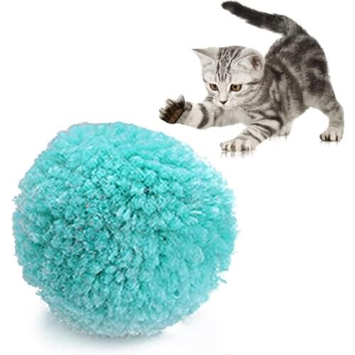 1PCS Random Color Cat Toy Ball Interactive Wool Ball Funny Cat Play Ball Pet Ball Toy Small Ball Toy Training Toys Cat Chase Toy