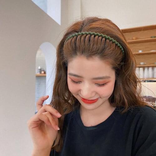 1PC High quality Plain Lady Plastic Headband Teeth DIY Resin Headband Hair accessories girls Headwear Candy Color hair band New