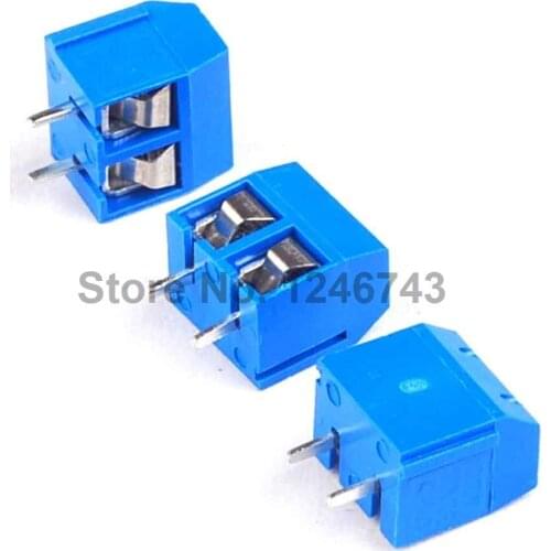 10PCS 2 Pin Screw Terminal Block Connector 5.08mm Pitch B