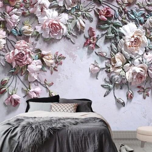 3D Wallpaper Modern Stereo Rose Flowers Photo Wall Murals Living Room TV Sofa Bedroom Home Decor Wall Paper For Walls 3 D Fresco