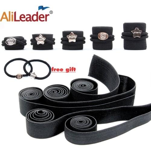 Alileader 1Pcs/Lot 1.5/2.0/2.5/3.0/3.5Cm Wig Elastic Band Black Color For Making Wigs And Lace Frontal Closure Wig Accessories