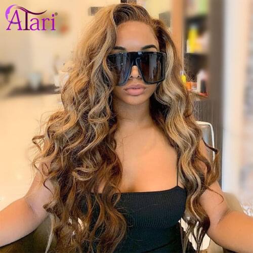 Atari Highlight 4/27 Lace Frontal Wig Body Wave 4X4 Closure Wig Virgin Brazilian Human Hair Wigs for Black Women Pre Plucked