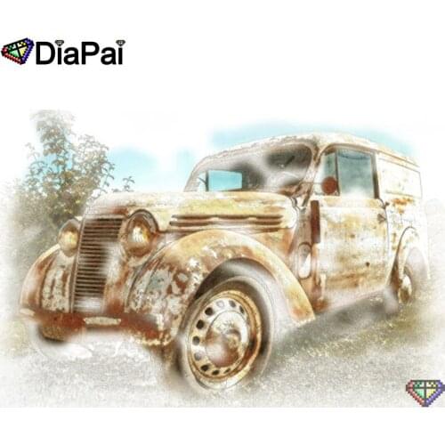DIAPAI 5D DIY Diamond Painting 100% Full Square/Round Drill "Car scenery" Diamond Embroidery Cross Stitch 3D Decor A23348