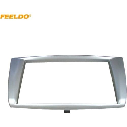 FEELDO 2Din Car CD/DVD/Radio Stereo Face Frame Panel For Proton Persona Gen II Refitting Frame Dash Fascia Kits Silver