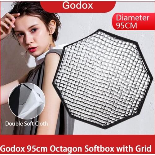 Godox FW95 Pro Studio Octagon Honeycomb Grid Softbox Reflector softbox 95cm 37" with Bowens Mount for Studio Strobe Flash Light