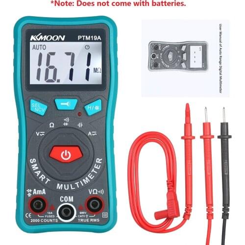 KKmoon Compact Handheld True RMS Auto-Ranging AC/DC DMM Digtal Multimeter Voltage/Resistance/Continuity/Non-Contact Tester Meter