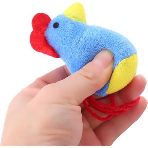 Cute Cat Interactive Plush Toy Teeth Grinding Catnip Toys Pet Kitten Chewing Toy Bite Cat Mint Toy Cock-shaped Cat Toy