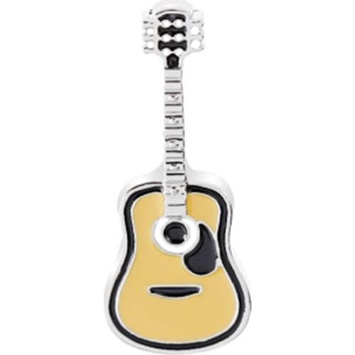 Cuffarts Men Lapel Pin Badges Black Guitar Lapel Pin High Quality Men Jewelry Gift Party Trendy Elegant Brooches