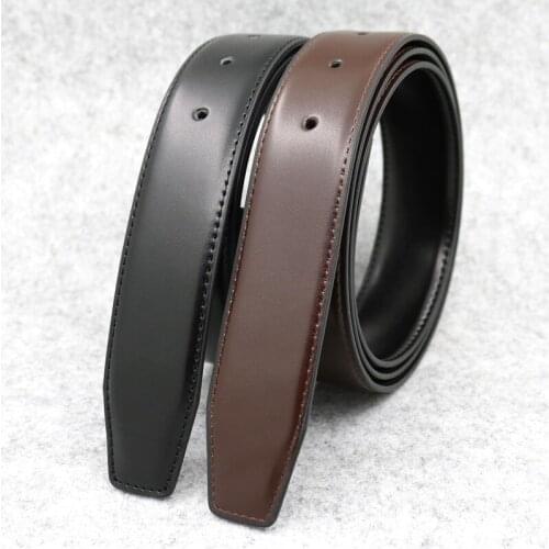 Brand Belt 100% Pure Cowhide Belt Strap No Buckle Genuine Leather Belts Automatic Buckle Belt For Men High Quality