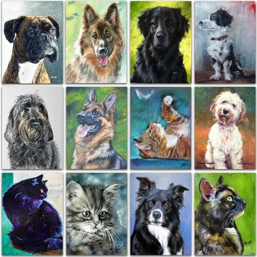 5D DIY Diamond Painting Kit animal Cartoon lovely dog Bulldog Full Square&Round embroidery mosaic Cross stitch Paint home decor