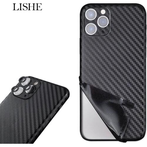 Luxury Carbon Fiber Back Skin Sticker For iPhone 11 Pro Max 11 Pro 11 X 7 8 Plus Durable Stickers For iPhone 6S 6 7 8 XR XS MAX