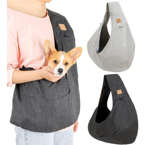Small Pets Carrier Bag Transport Cats Dogs Slings Comfort Padded Shoulder Maltese Teddy Travel Accessories with Leash Hook