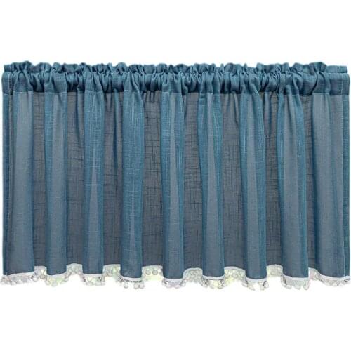 Window Screens Curtain Multifunctional Glass Door Short Curtains Window Panel Sheer Through Rod Home Decoration