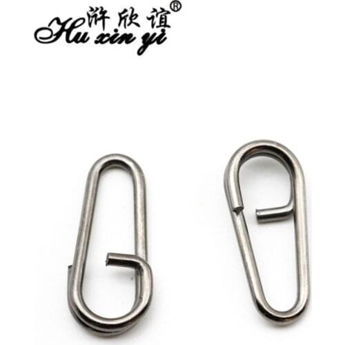 HXY PCS100 SIZE(16mm 18mm 21mm) Bent Head Oval Split Rings Stainless Steel Carp Fishing Swivels Tackle Accessories