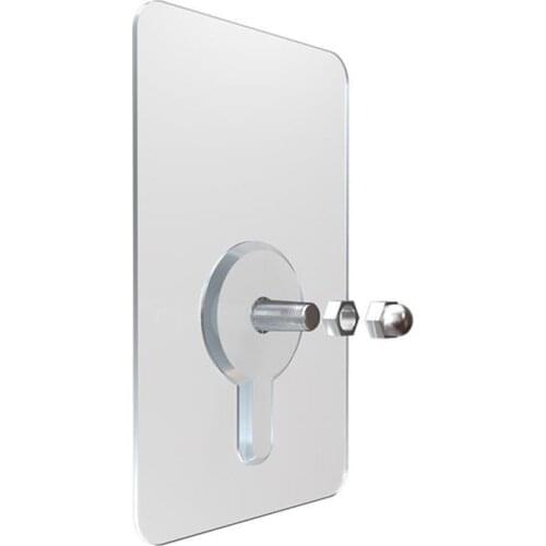 Punch-Free Strong Non-Marking Screw Stickers Wall Picture Hook Invisible Traceless Hardwall Install The Rack 6 Sizes