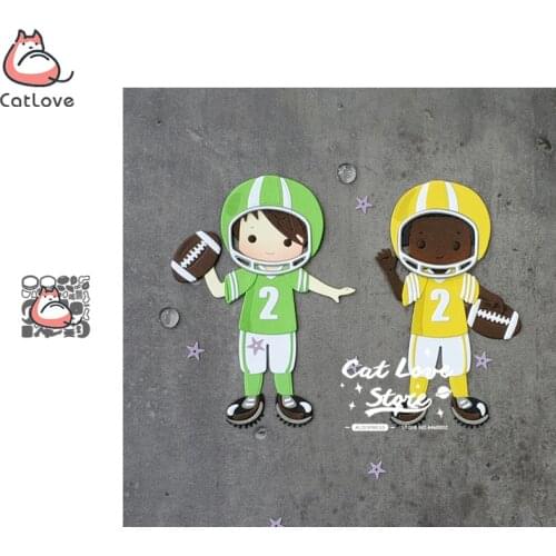Rugby Men Athletes football Metal Cutting Dies Scrapbooking Stencil Die Cuts Card Making DIY Craft Embossing New Dies For 2020