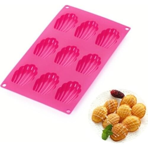Silicone Mould 9 Shell Pan Cake Mold & Baking Mould Cookies Candy Cookie Mold