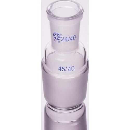 Borosilicate Glass Joint,Female 24/40,Male 45/40,Glass reducing Adapter,A type connector