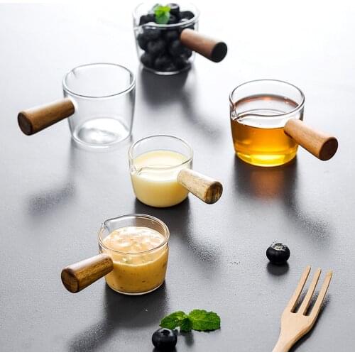 Mini Glass Frothing Coffee Pitcher Pull Flower Cup Cappuccino Milk Pot Espresso Cups Latte Art Milk Frother Frothing Jug