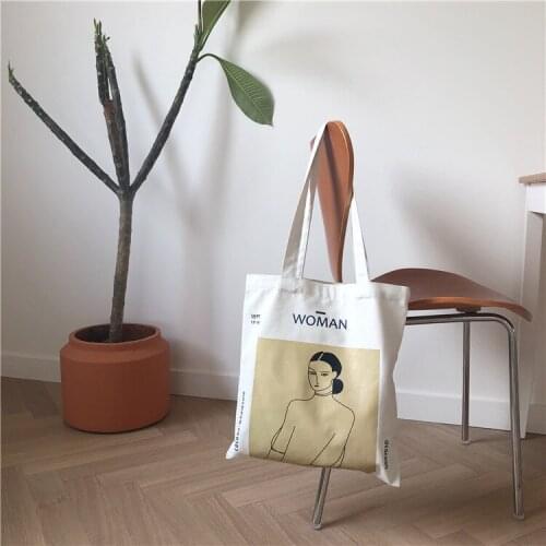 Women Canvas Shoulder Bag Henri Matisse Painting Printing Ladies Shopping Bag Feminina Simple Eco Pure Cotton Cloth Handbag Tote