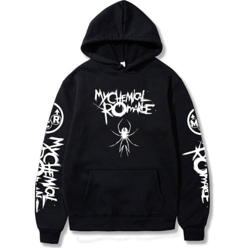 My Chemical Romance Hoodies Punk Band Fashion Hooded Sweatshirt Hip Hop Hoodie Pullover Men Women Sports Casual Rock Top Clothes