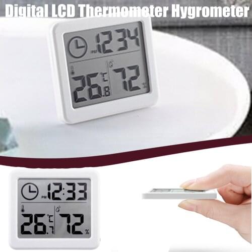 Mini Digital Lcd Indoor Convenient Temperature Sensor Humidity Meter Thermometer Hygrometer Gauge Weather Station#dg4